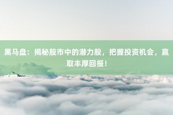 黑马盘：揭秘股市中的潜力股，把握投资机会，赢取丰厚回报！